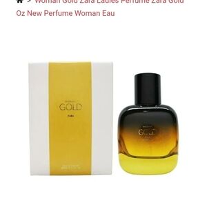 Zara Woman Gold Perfume 3 Oz with Black and Yellow Bottle
